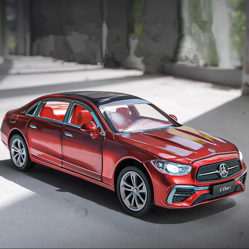 

1/24 C260 L C-Class Alloy Car Model Diecasts Metal Toy Vehicles Car Model Simulation Sound and Light Collection Childrens Gifts