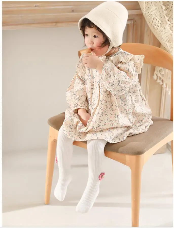 Fashion Flower Girls Pantyhose Spring Autumn Cotton Baby Tights Girls Leggings Kids Children Tights Socks 1-8Years