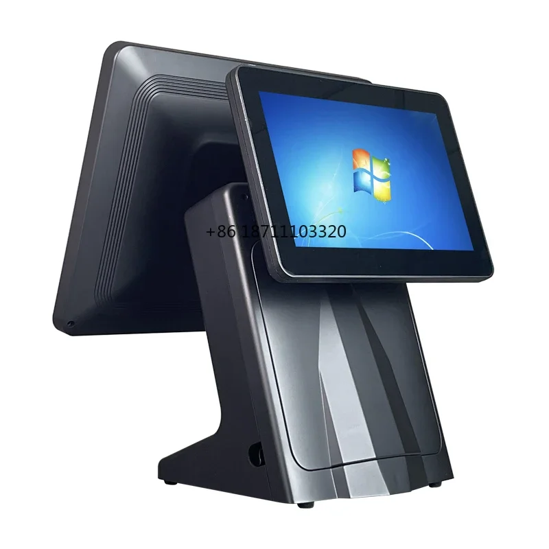 WIFI Dual Screen Pos System Machine With 80mm Thermal Printer