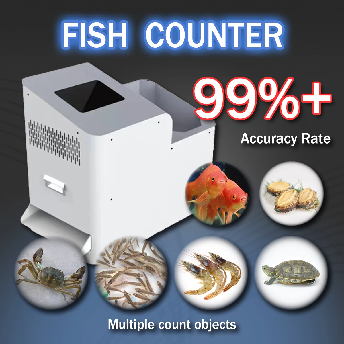 FutureCounter Máquina contadora de patatas fritas de pescado para contador de patatas de pescado AI de 0,5-20 cm en la empresa de incubaciones de granja de peces Anguila Tienda tropical Koi