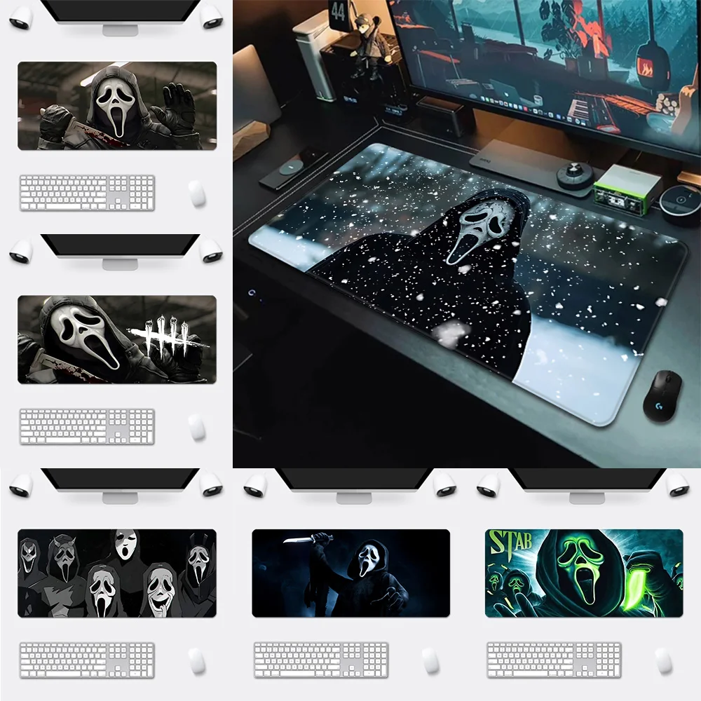 Mousepad  Printing Computer Gamers Locking Edge Non-slip Mouse Pad Horror Characters Ghostfaces XXL90x40cm Keyboard PC Desk Pad