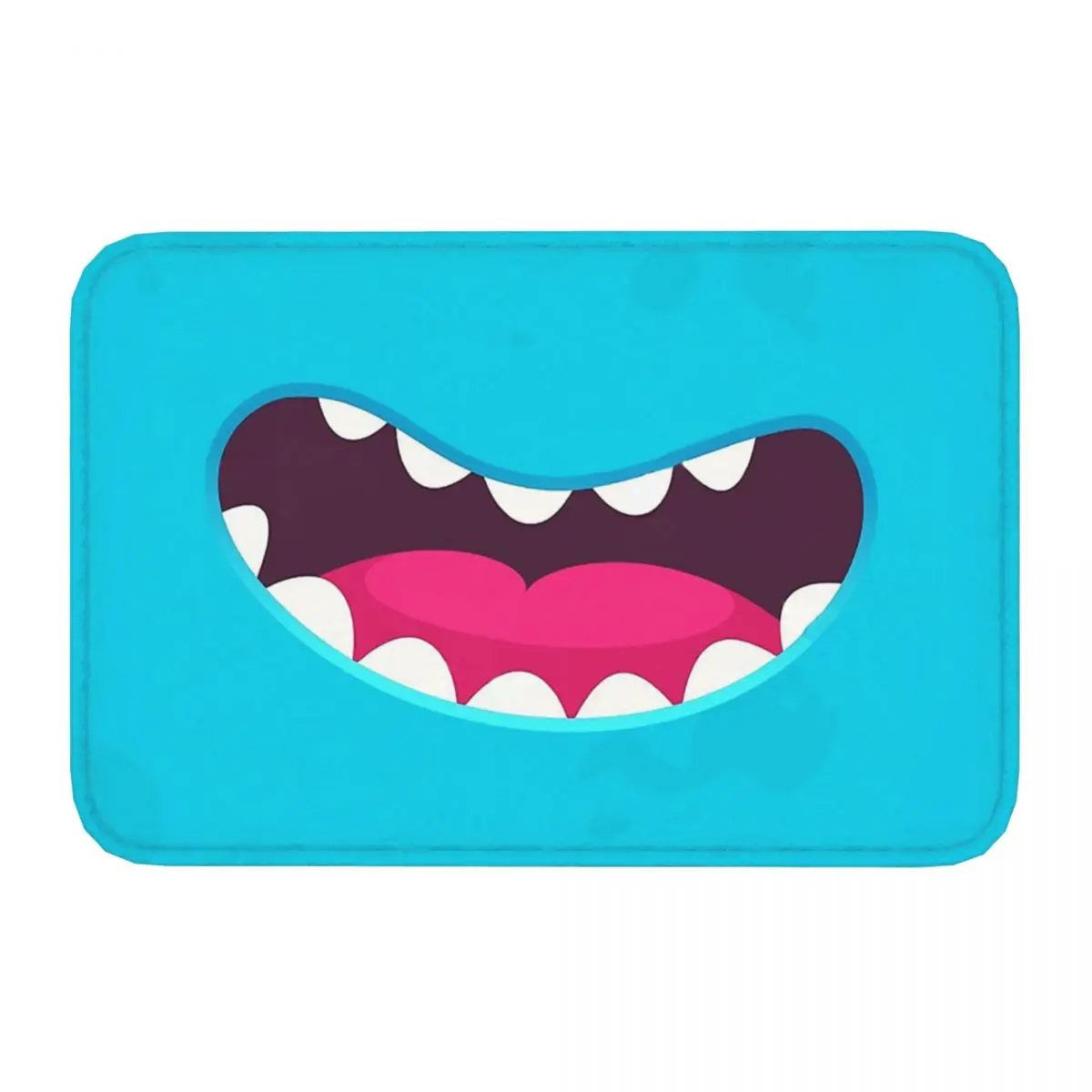 Grinning Cartoon Mouth Kitchen Non-Slip Carpet Funny Big Teeth Bedroom Mat Welcome Doormat Home Decoration Rug