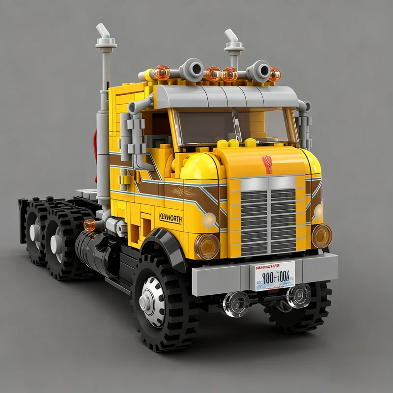 1272 pçs moc pacote de transporte pesado kenworth bullnose modelo construção presentes natal blocos arquitetura brinquedo diy ideia criativa