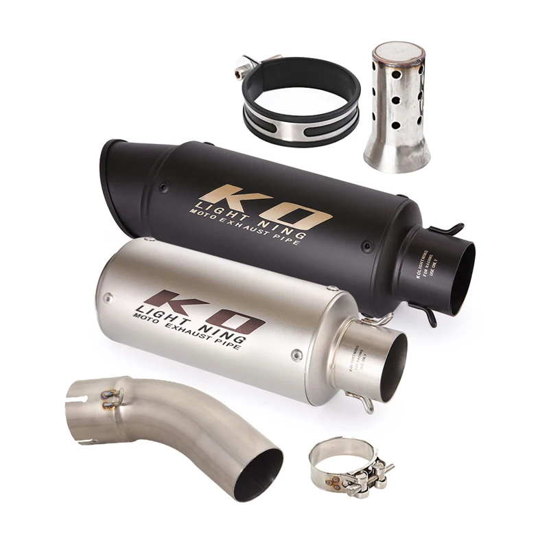 

51MM Motorcycle Exhaust System Middle Link Pipe Escape Moto Muffler Stainless Steel Slip On For Kawasaki ZX4R ZX4RR 2023-2025