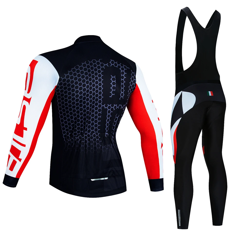 Winter Thermal Fleece Cycling Jersey Set Bicycle Sportwear MTB Uniform Ropa Ciclismo Road Bike Clothing Bicicleta Long Bib Pants