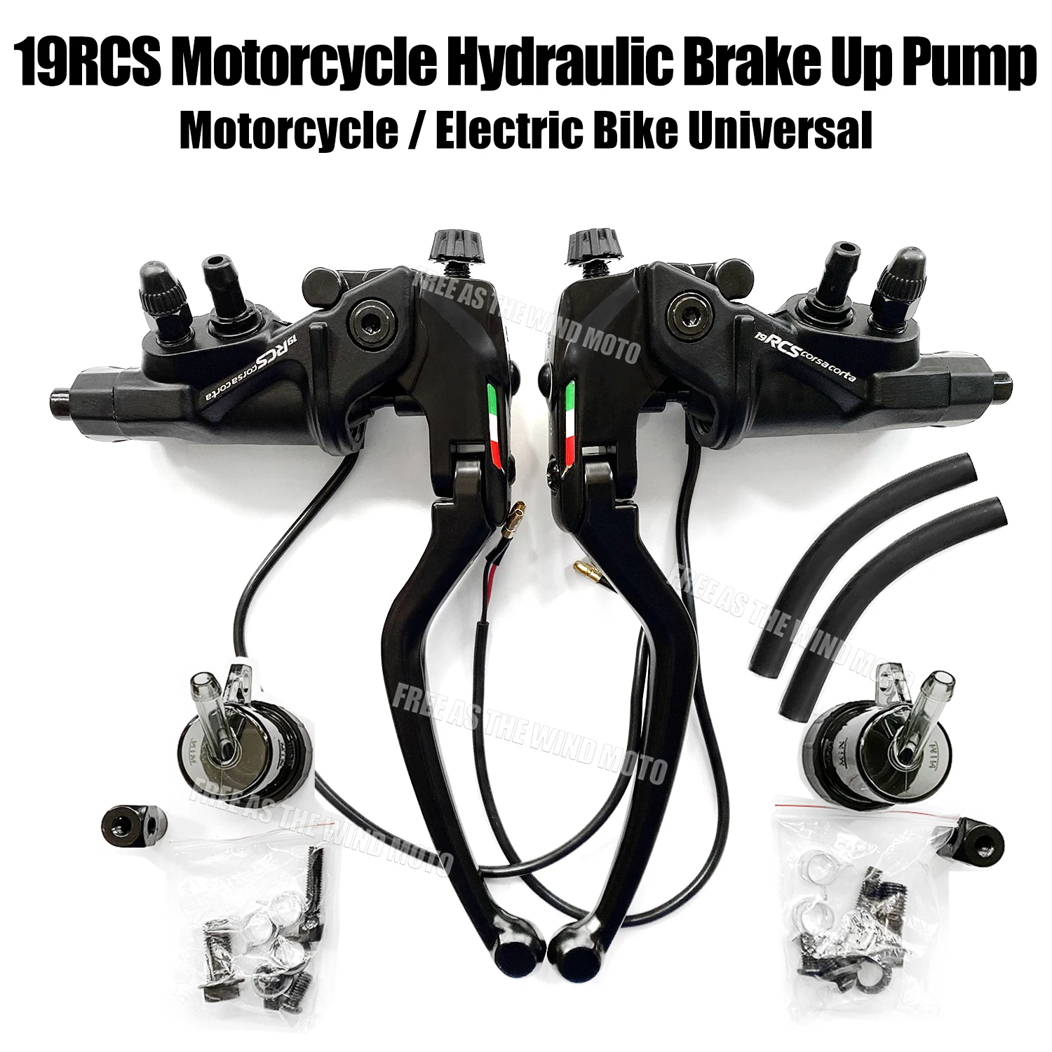 

Motorcycle Universal 19RCS Hydraulic Brake Up Pump Brake Direct Push Pump Handle For Motorcycle Electric Modified Accessories