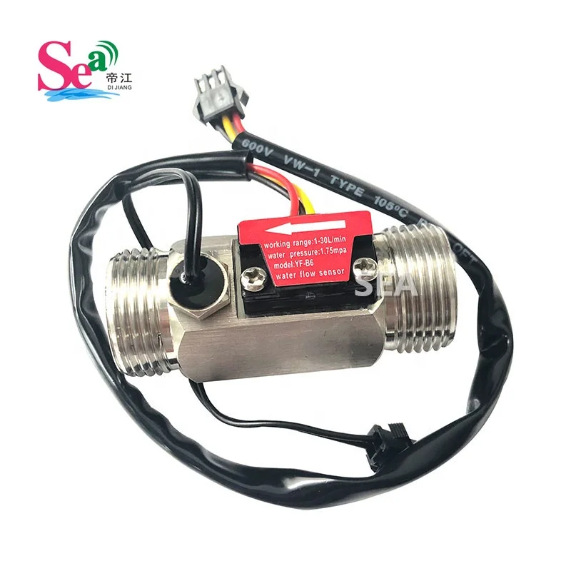 BSP G3/4 Inch Stainless Steel Magnetic Hall Effect Water Pump Flow Rate Meter Sensor Liquid Flow Switch Low Price