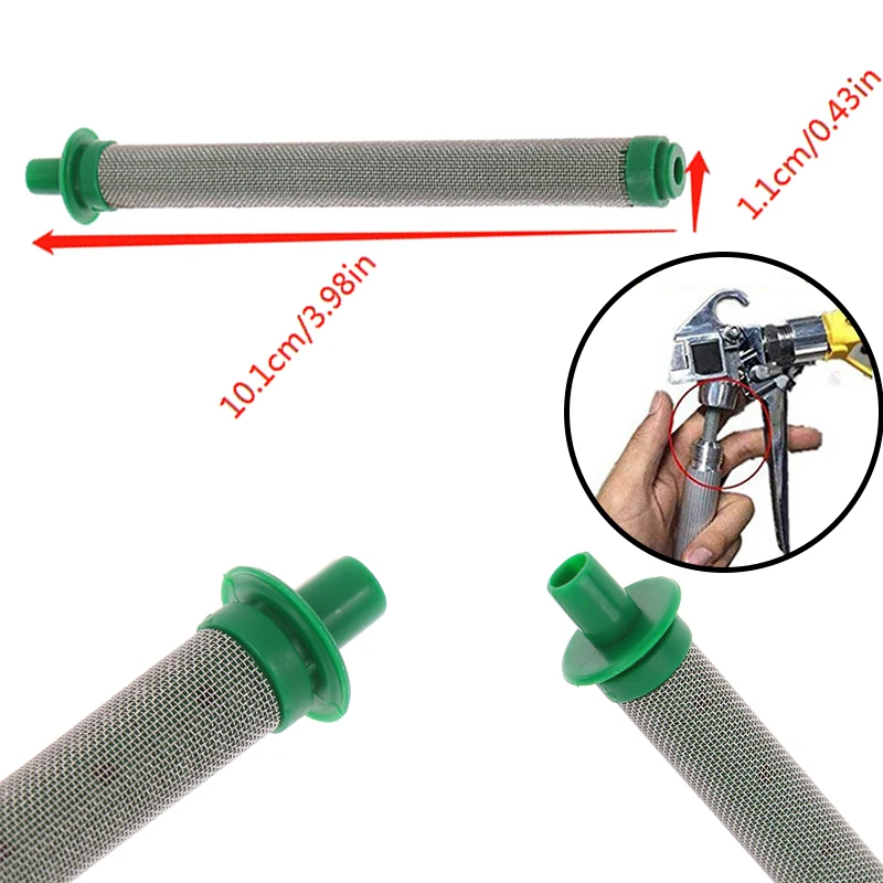 2pcs Airless Gun Filter 60 Mesh Spray Gun Filters 304 Stainless Steel Power Tools Machine Accessories