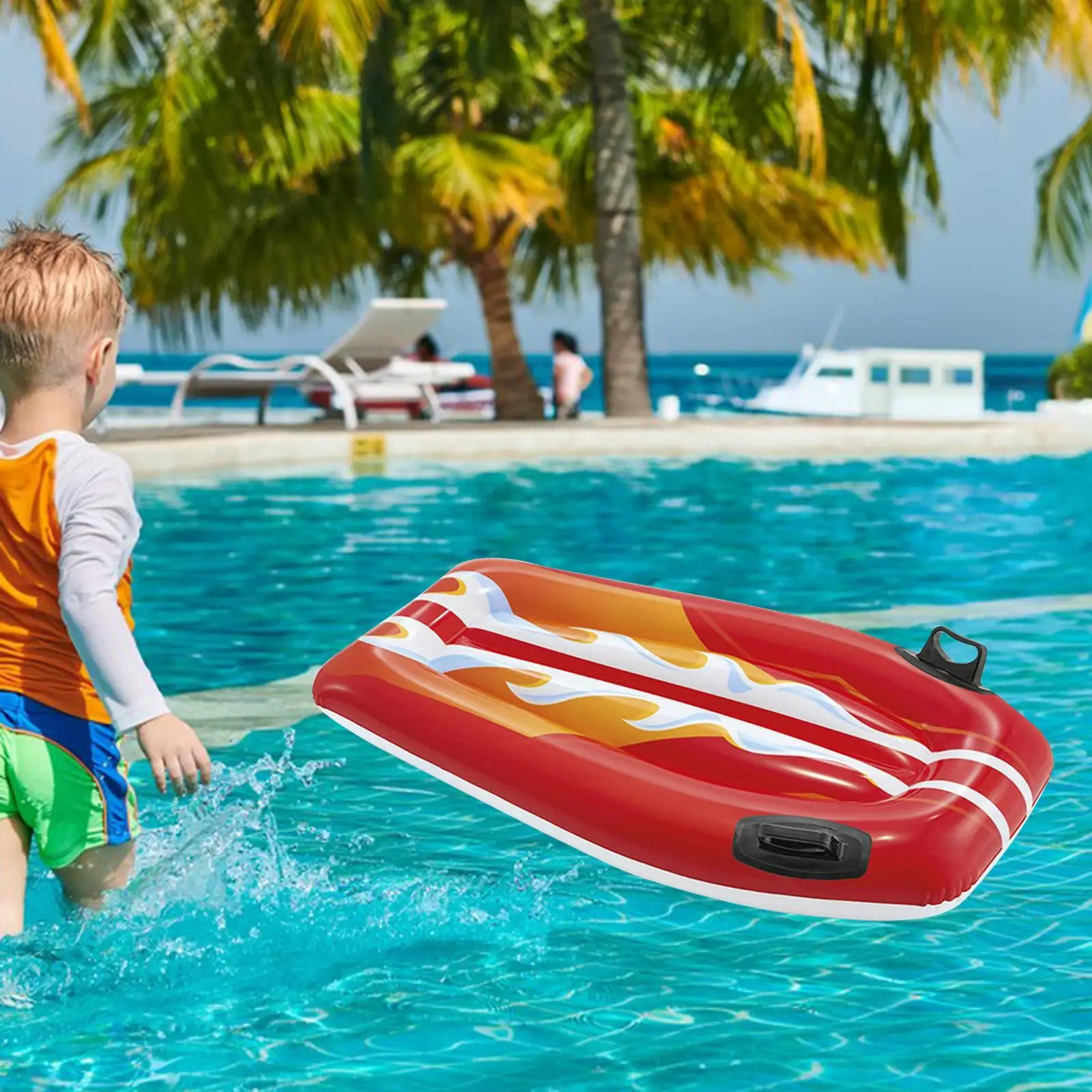 Opblaasbare surfplank voor kinderen, surfplank voor slip en glijbaan, zomerstrand