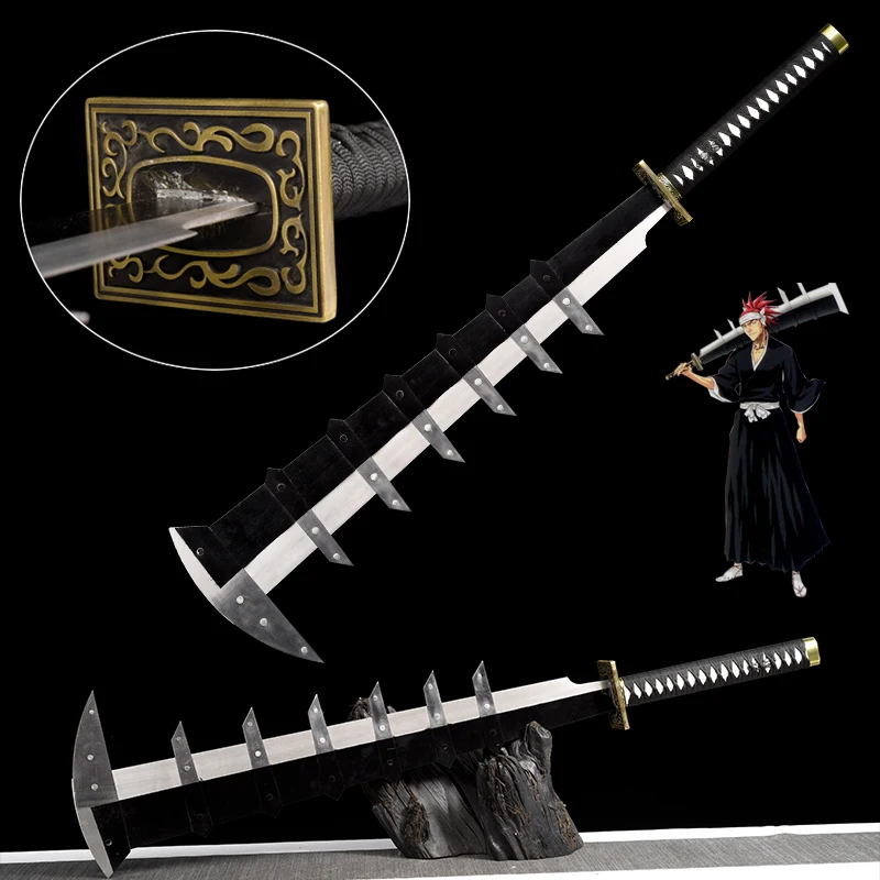 Cosplay Anime Sword Stainless Steel Blade Wooden Handle Replica Decoration Swords Real No Sharp