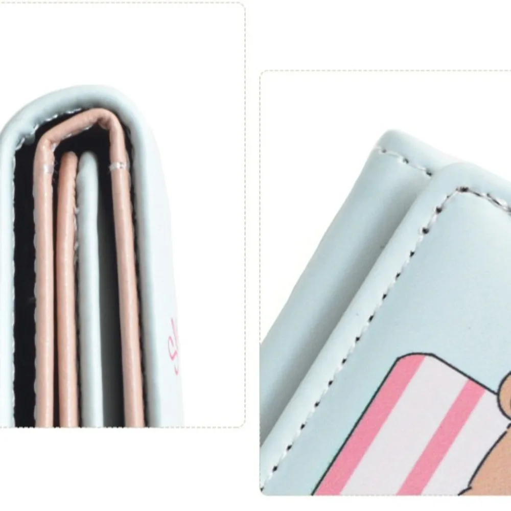 Новый 3-кратный кошелек для монет из искусственной кожи с героями мультфильмов, держатель для кредитных карт, водонепроницаемая подарочная сумка для девочек и студентов