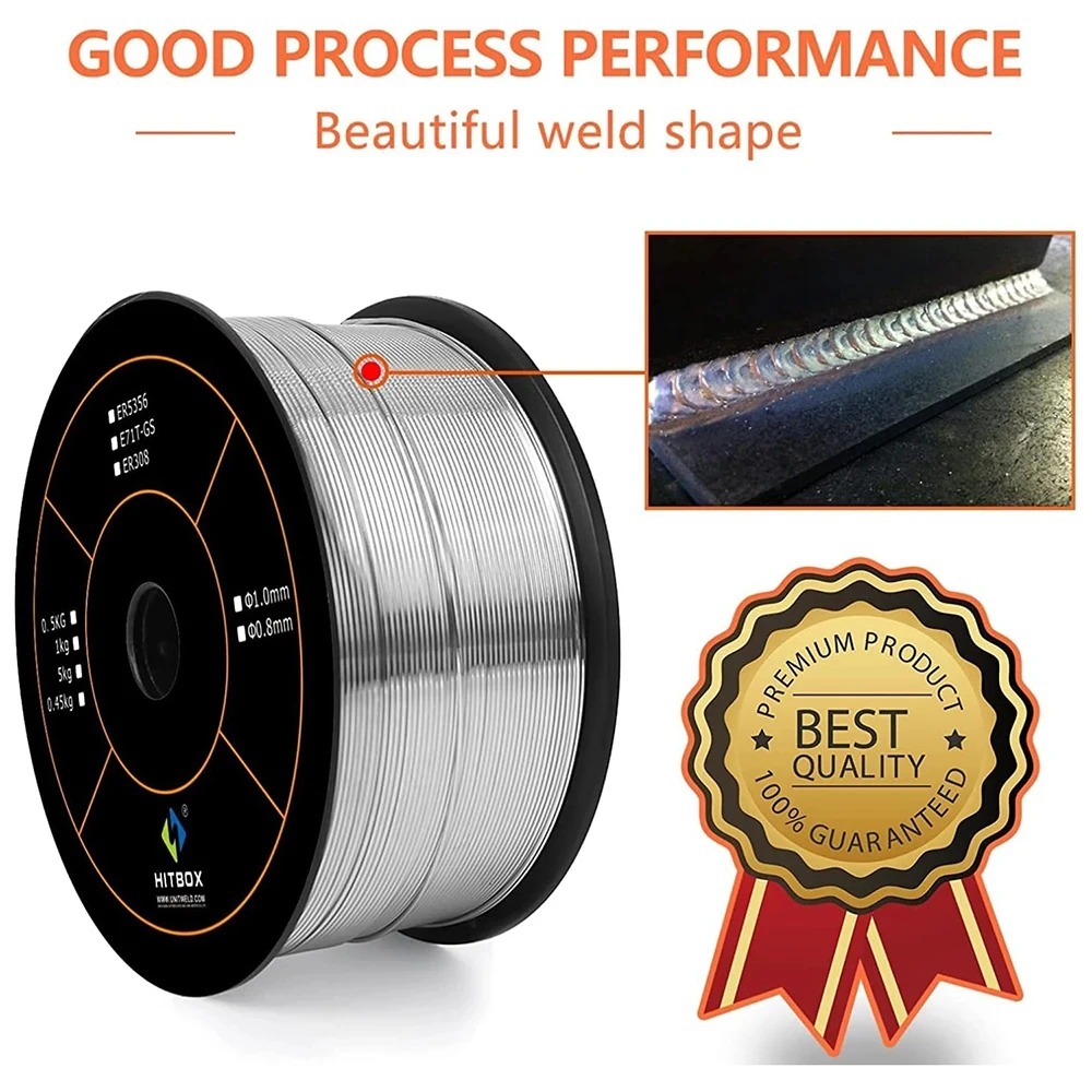 HITBOX 0.5kg 1.0mm Aluminum MIG Welding Wire ER5356 Universal For MIG Weldling Machine Spool Gun Soldering Welder Accessories