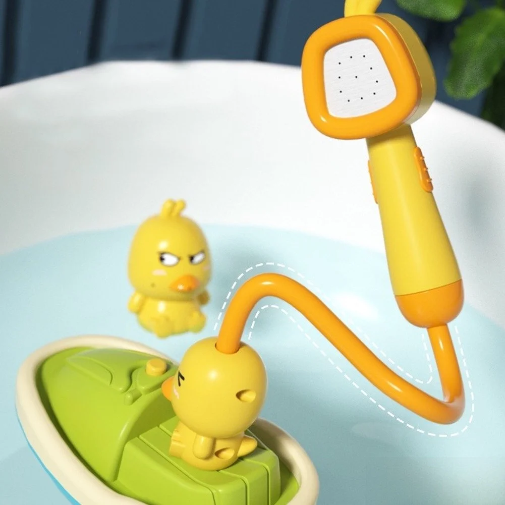 Yellow for Duck Shower Head for Bath Time Fun with Electric Water Spray Feature for Interactive Water Play in Tub or Shower