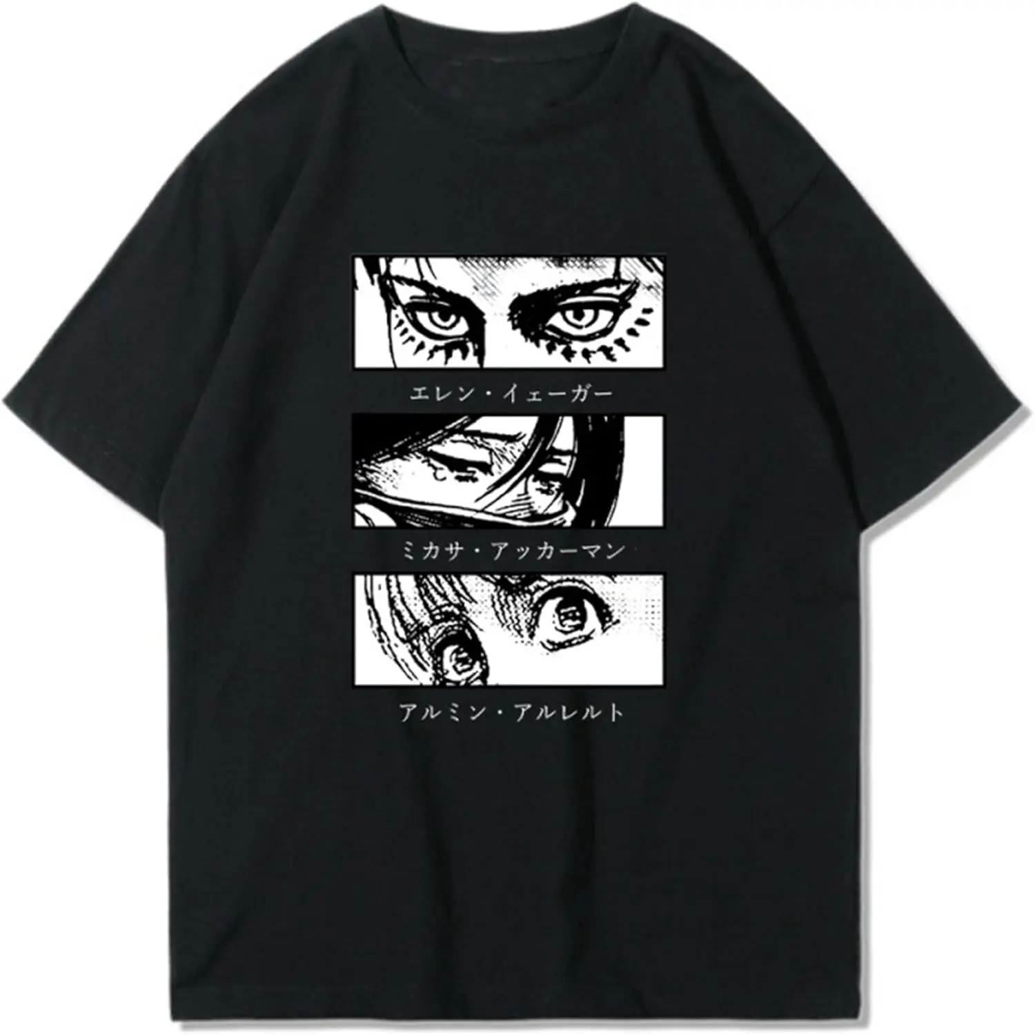 

Anime T-Shirt Attack Titan Tee Ymir Eren Cosplay Unisex Short Sleeve Shirt Survey Corps Emblem AOT Crew Neck