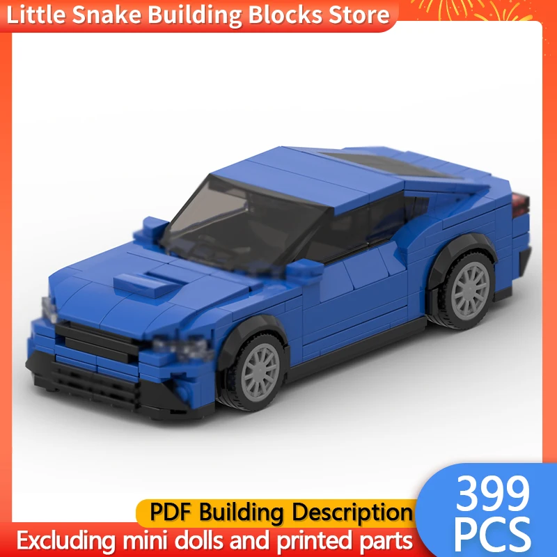 Speed Hypercar Model MOC Building Bricks WRX High-Performance Sports Sedan Modular Technology Gifts Holiday Assemble Toys Suit