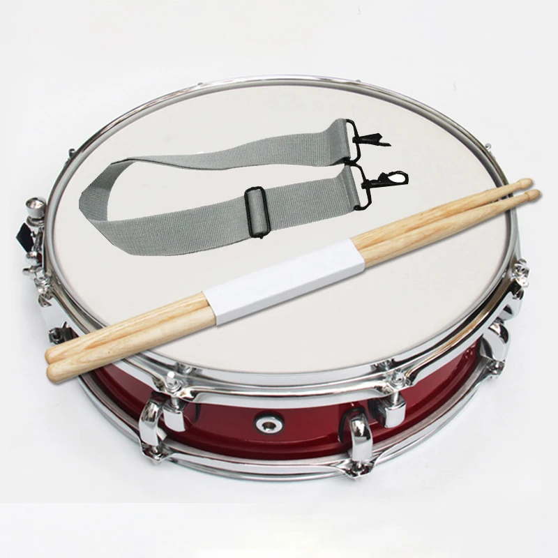 

14-дюймовый барабан в стиле милитари, барабан для выступлений, детские малые барабаны для начинающих, деревянные ударные инструменты с регулируемым песчаным поясом