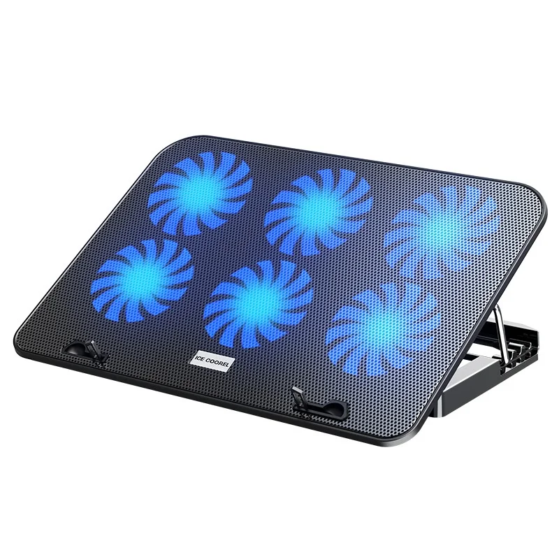 Laptop Cooling Pad Dual Usb Port Quiet Fan Adjustable Stand For 15 16 Inch Notebook Cooling Base For Office Home Gaming Computer