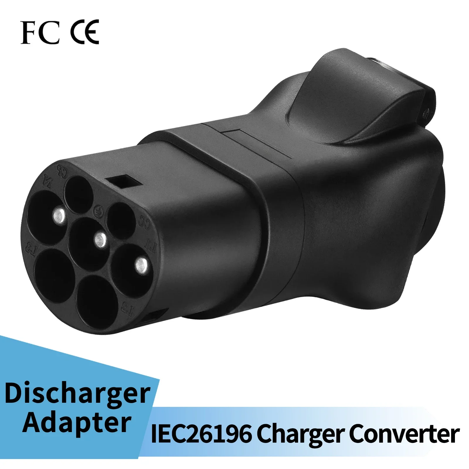 

(Not for Type2 Car) Type2 to AC 220V Adaptor for Type2 Charger or Charging Station 220V Discharger