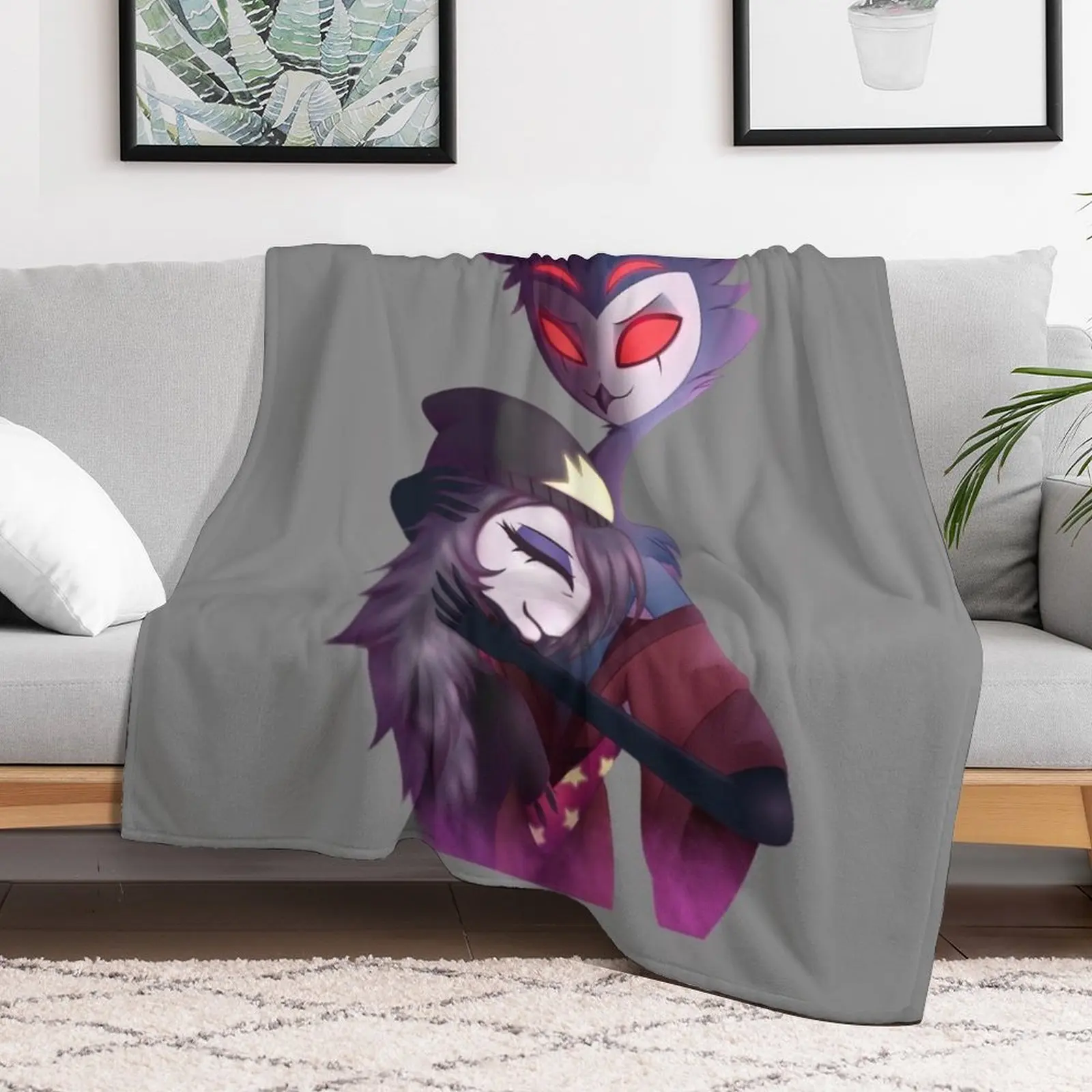 Stolas - Helluva Boss Throw Blanket Soft Warm Blanket Gift for Grandparents