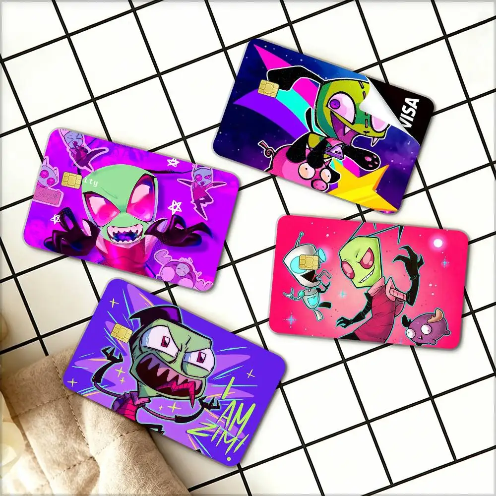 

Invader Zim Gir Game Waterproof Film Skin Cover Credit Card Stickers Debit Front Bank Bus Pass