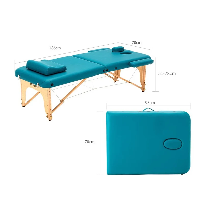 Massage Bed Headrest Foldable Aesthetic Stretchers Portable Massage Table Pillow Facial Bed Eyelash Making Stretcher Salon