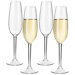 MICHLEY 2/4 pcs Unbreakable Champagne Flutes Glasses Set Tritan Plastic Sparkling Wine Glass For Wedding Party Picnic Barware