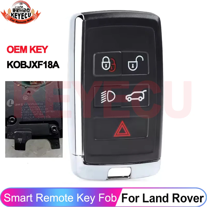 KEYECU OEM KOBJXF18A 315MHz 434MHz For Land Rover Discovery Ranger Rover Sport Evoque 2018 2019 2020 5 Button Fob Car Key Remote