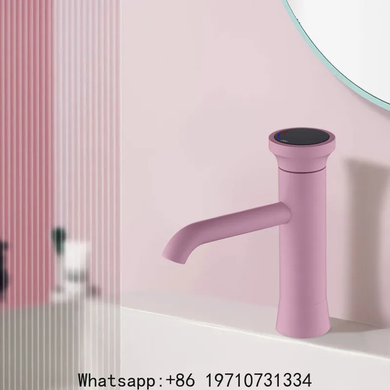 

Pink Love Color Bathroom Sink Faucet Hot and Cold Crane Brass Basin Faucet White or Black Sink Faucet Single Handle Water Tap