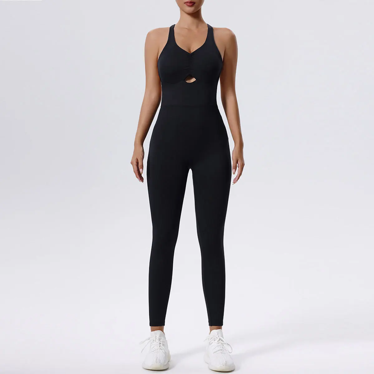 TRY TO BN بدلة رياضية للصالة الرياضية للنساء من الخلف متقاطعة قابلة للتنفس عالية القوة للياقة البدنية قطعة واحدة ملابس لليوجا الضيقة