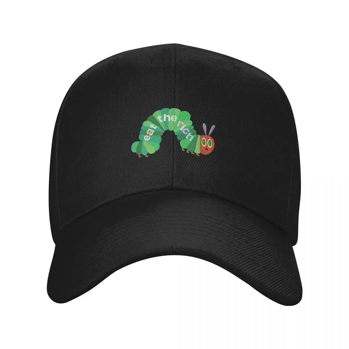 

Eat The Rich Hungry Caterpillar Baseball Cap Sun Cap Hat Luxury Brand men's big size hat Hat Man For The Sun Caps Male Women's
