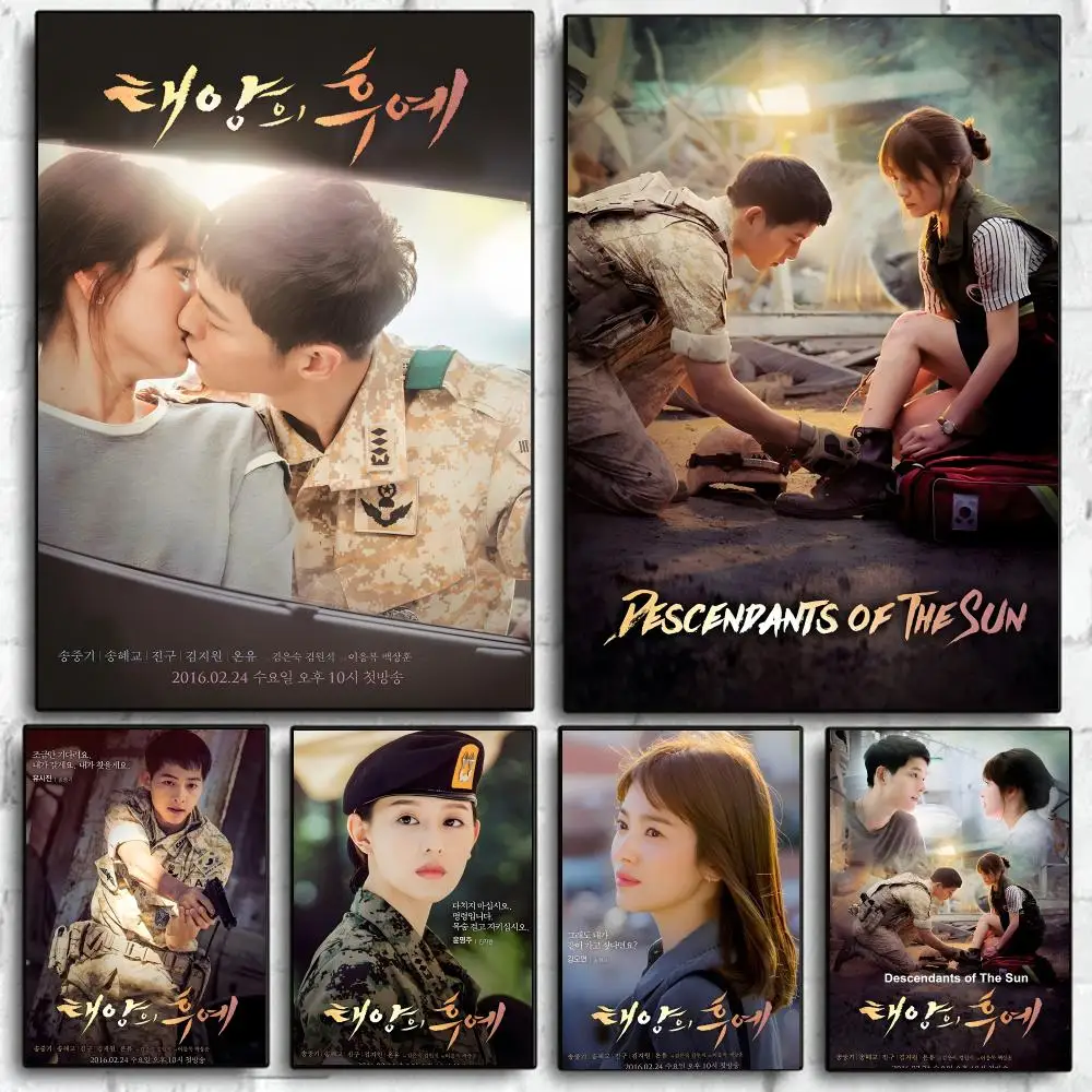 Descendants of the Sun Kdrama Poster Art HD Advanced Aesthetic Printing Paper Wall Art for Living Room Home Decor