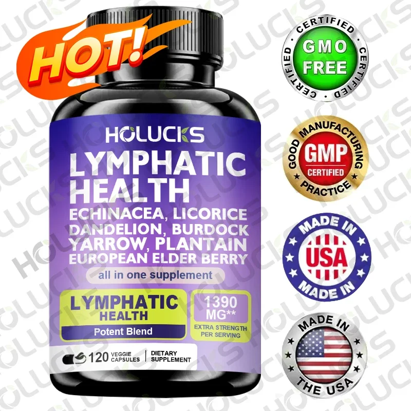 Buy 2 Get 2 Free! Pure Lymphatic Health Capsules, Support Reduces Swelling, Boosts Detox & Immune System, Improves Circulation