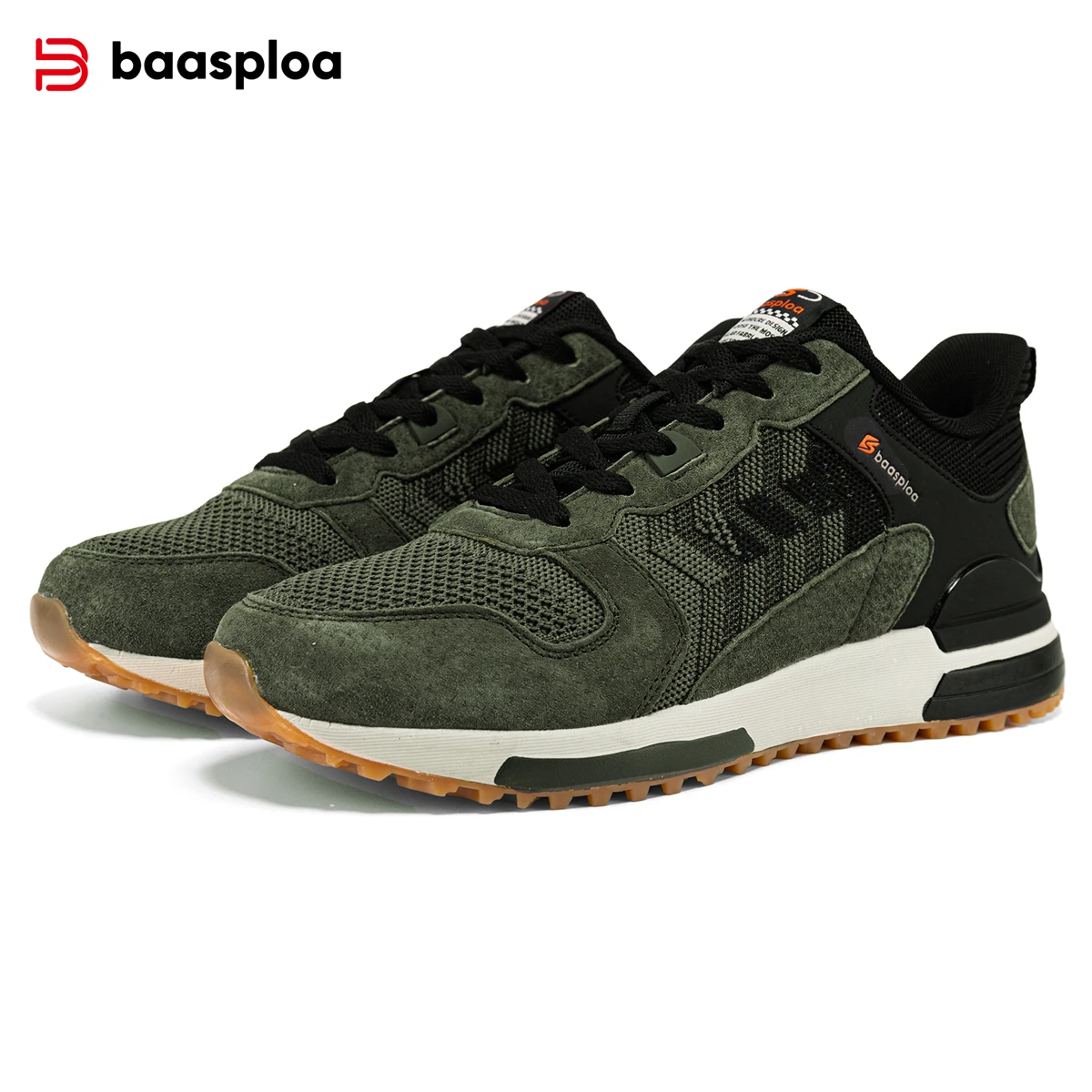 Baasploa-zapatos para caminar para hombre, zapatillas de baloncesto antideslizantes, transpirables, superficie de malla para exteriores, a la moda