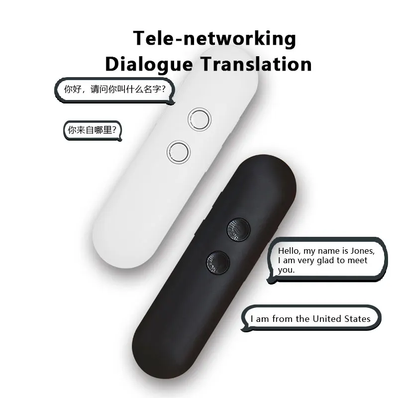 Portable Wireless Smart Translator 40 Languages Two-Way Real Time Instant Voice Translator APP Bluetooth Multi-Language T4