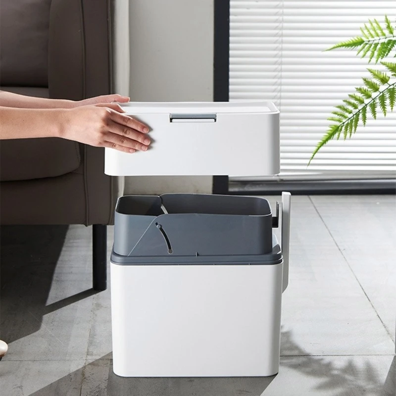 

Бытовой мусорный бак для ванной, мусорное ведро с туалетной щеткой, автоматическая упаковка, мусорное ведро для кухни
