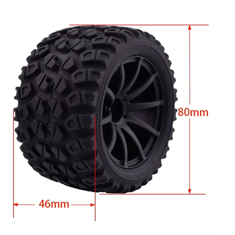 T7008 RC Tires and Wheels with Foam Inserts 4pcs For Traxxas 1/16 E-Revo Truck