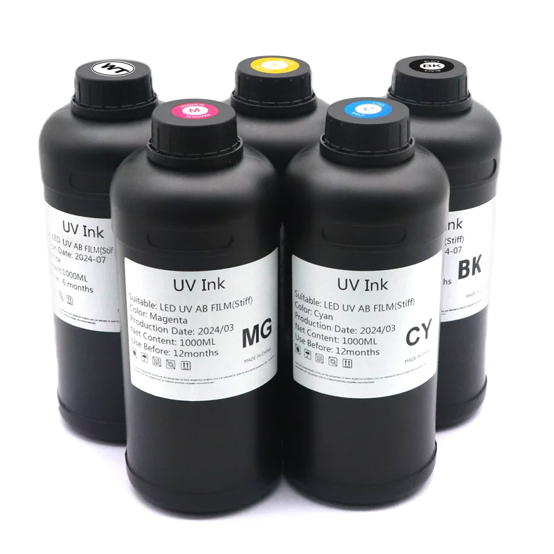 1000ML/Bottle UV DTF Ink and Varnish for UV DTF Film A B for Epson Printer XP600 TX800 1390 L800 L1800 L805 UV Ink Refill kit