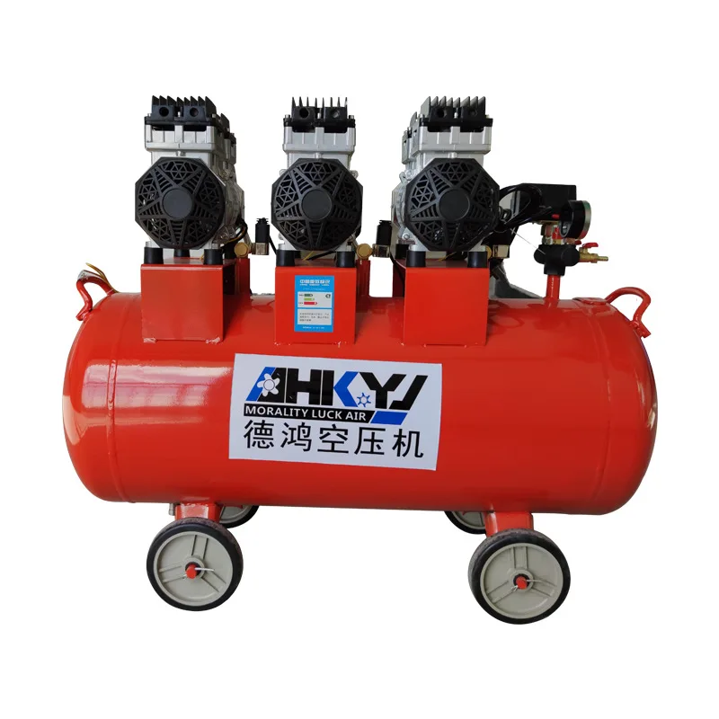 0.7Mpa silent oil-free piston machine 8kg experimental special high-pressure air compressor 7.5KW factory direct sales