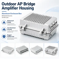 Outdoor AP Bridge Amplifier Housing Aluminum Enclosure Box Aluminum Housing Metal Enclosures Small Case Switch Box