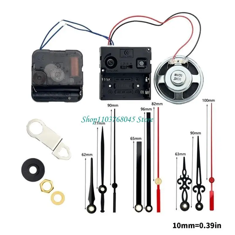 Quarz-Uhrwerk-Set, batteriebetrieben, 12888, Ersatz für Uhrwerke für Wanduhren, DIY-Reparatur, 0200+0121 – Detail 8