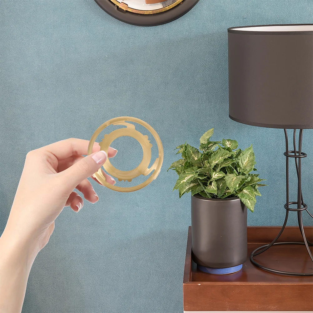 

62Mm Pure Copper E14 Lamp Holder with Triangular Support Bracket Reverse Shade Ring for Stable Lampshade Fixing Ideal for Table