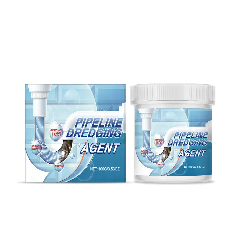 Pipe Dredging Powder - 15-Min Fast Clog Remover for Hair/Grease, Kitchen & Bathroom (100g)