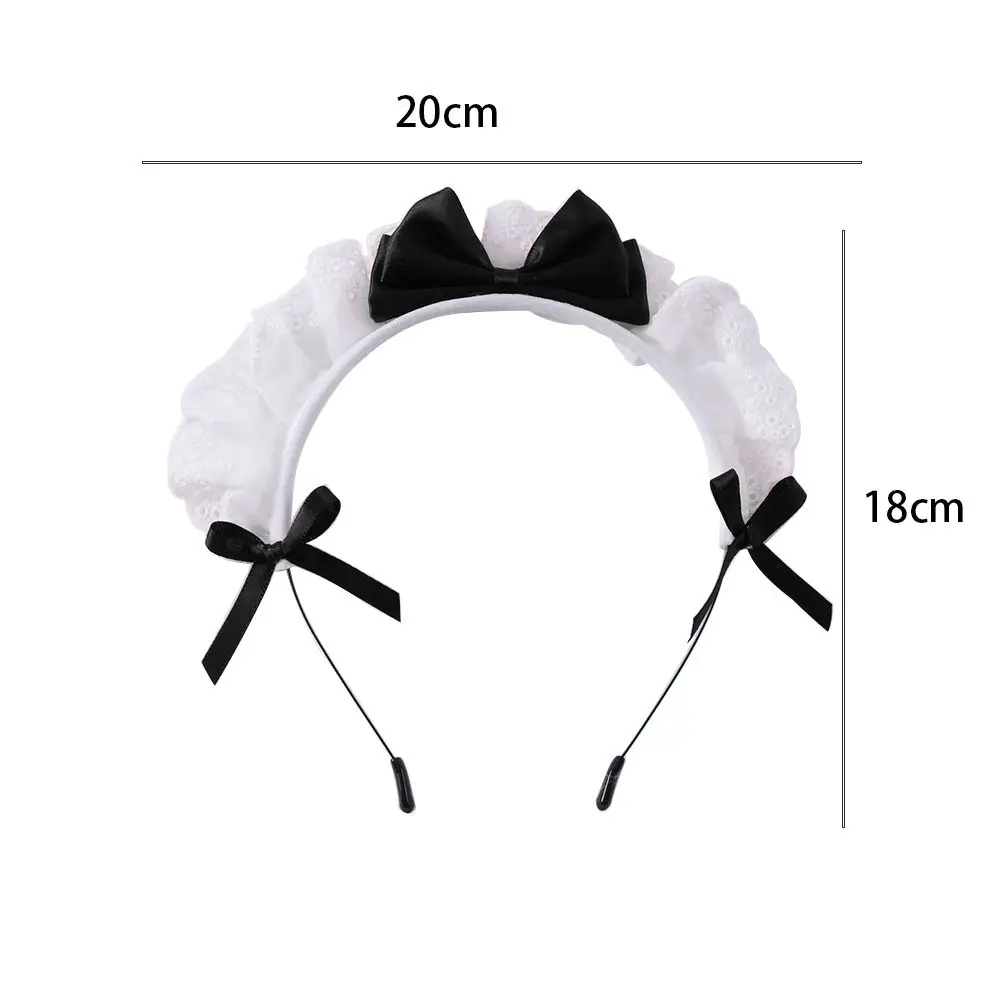 Hairpin Ladies Sweet Lace Maid Cosplay Props Headdress Wash Face Lolita Hair Band Bow Women Accessories Korea Style Headband