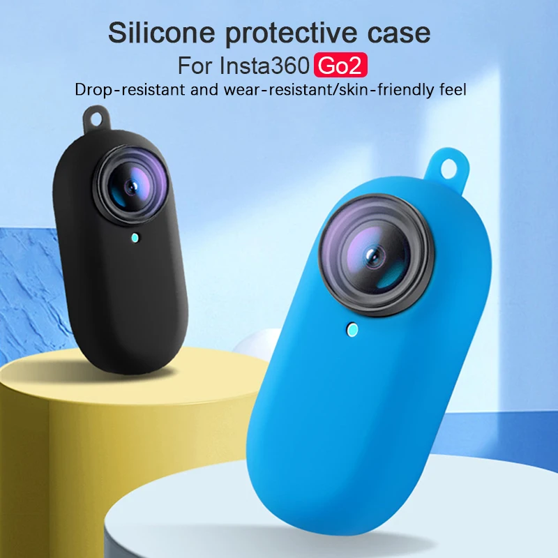 Silicone Protective Case Anti-Scratch Protector Case For Insta360 GO 2 Charging Box Soft Case Cover Sports Camera Accessories