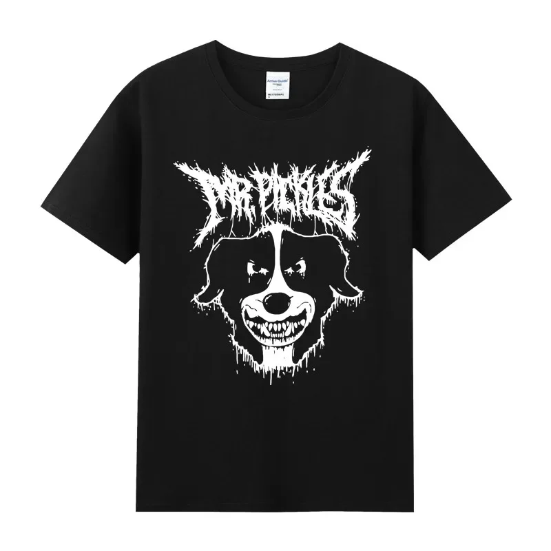 O-neck Short Sleeved Funny Tv Adult Adultswim Mature Dog Evil Satan cartoon Mr Pickles T Shirt Men Soft Collie Dog T-shirt