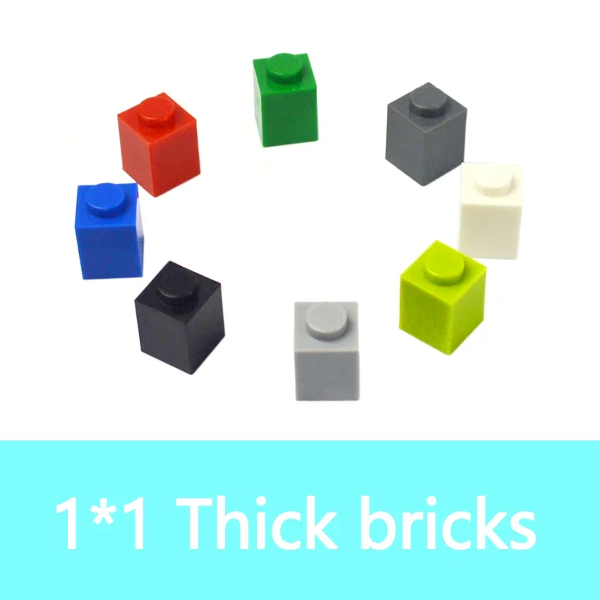 

200pcs DIY Building Blocks Thick Figures Bricks 1x1 Dots Educational Creative Compatible With 3005 Plastic Toys for Children