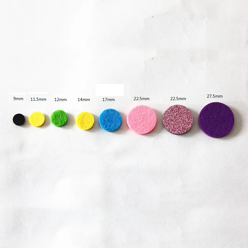 100Pcs/Lot Mix Size Diffuser Refill Pads Colorful Aromatherapy Felt Pads Fit For Essential Oil Diffuser Necklace Perfume Jewelry