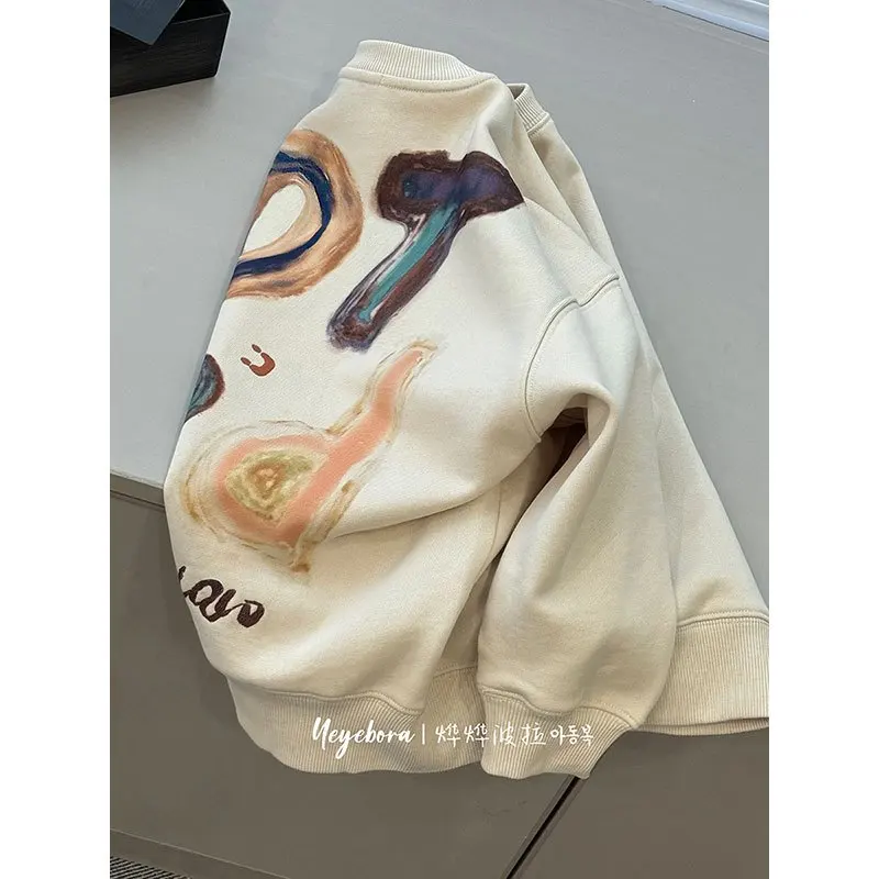 Spring and Autumn Children's Printed Hoodie New Boys' and Girls' Round Neck Cartoon Long Sleeve Top