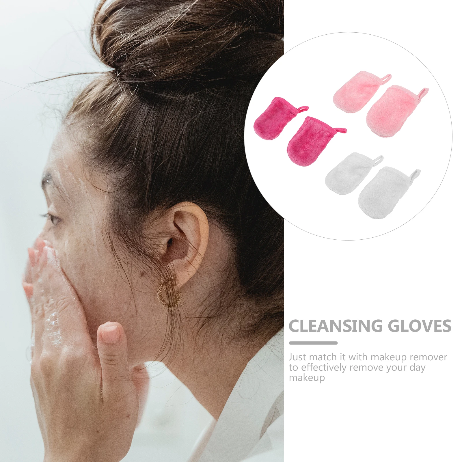 

6pcs Facial Cleaning Gloves Soft Makeup Remover Premium Beauty Cleansing Gloves Lazy Removal Daily Makeup Hygienic Refresh Skin