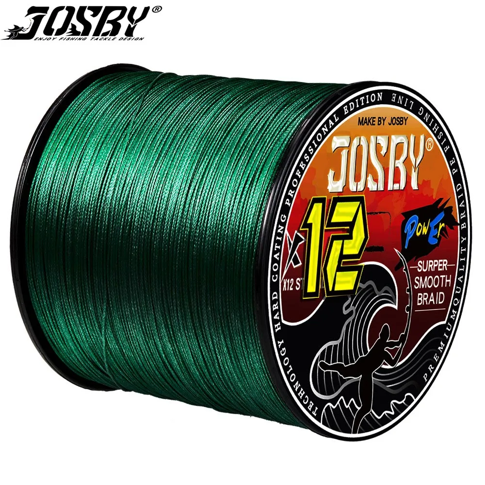 

Плетеная рыболовная леска JOSBY, 12 нитей, 100/300/500/1000 м